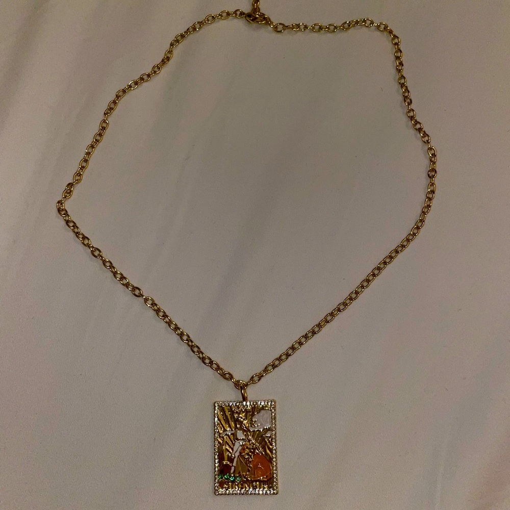 Tarot card necklace - strength, vitality, triumph